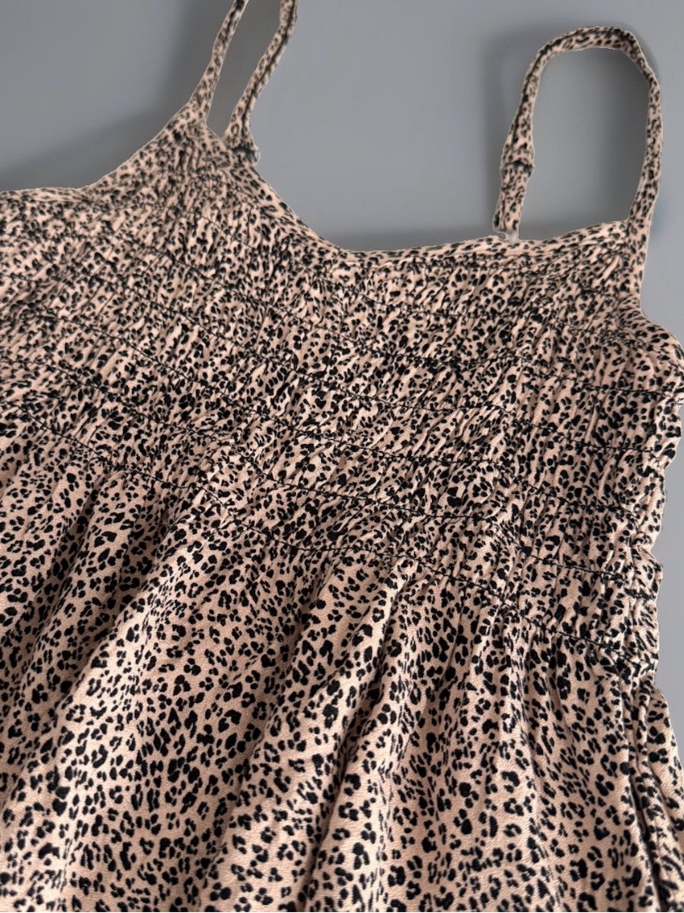 Urban Romantics Leopard Print Tank Top Small S Babydoll Y2K Spaghetti Strap crop